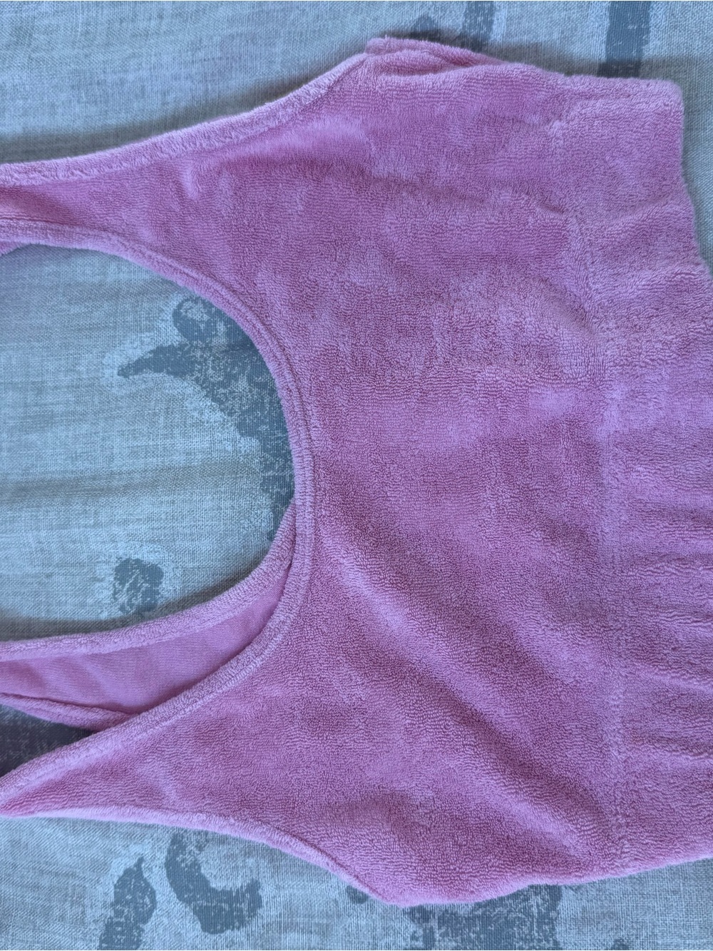 Zara Pink Terry Cloth Bandeau Crop Top